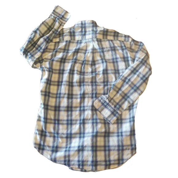 Lauren Ralph Lauren Button Down Shirt Long Sleeve Plaid Size 4 Blue Green - Picture 2 of 6